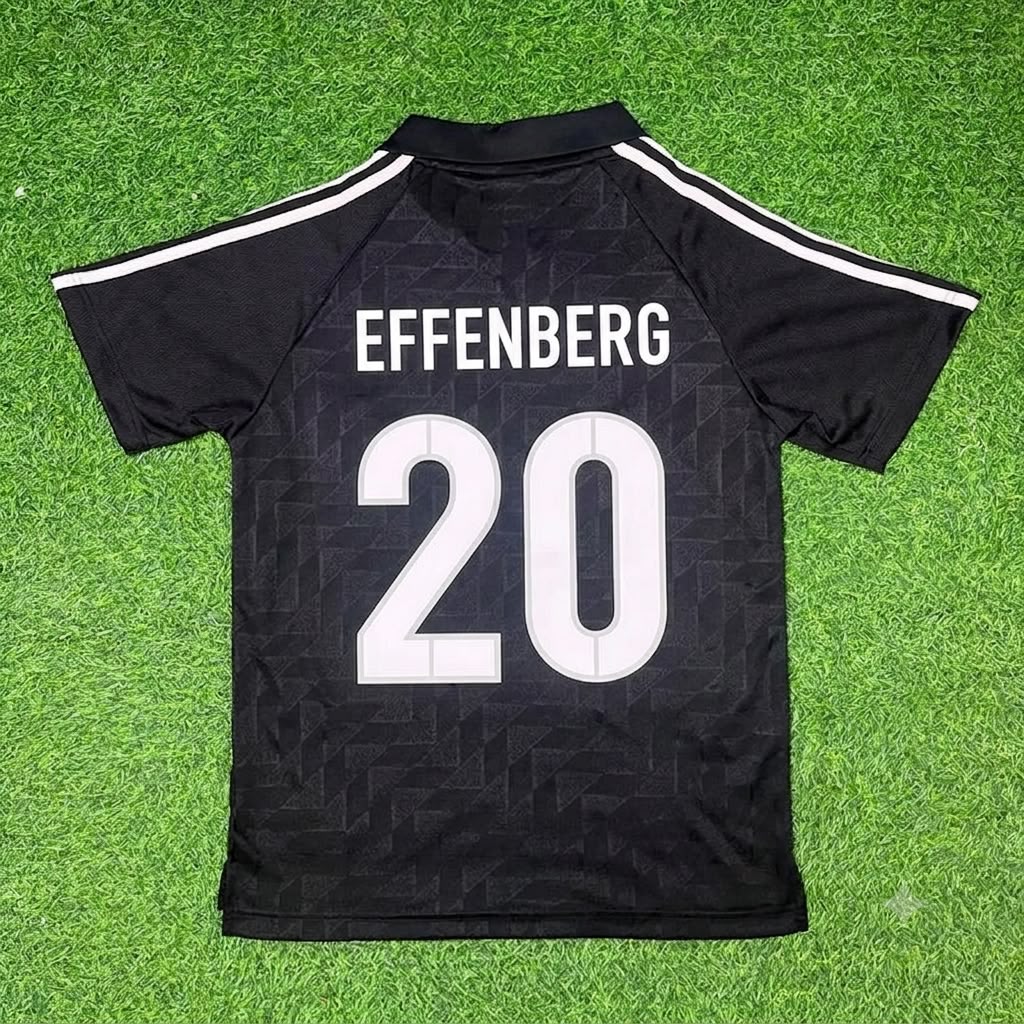 Stefan Effenberg Germany Deutschland Schwarzes Retro Fußballtrikot