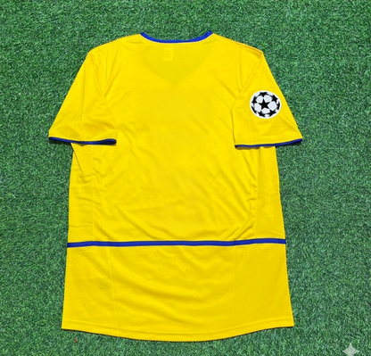 Inter Milan 2002-2003 Yellow Retro Football Jersey