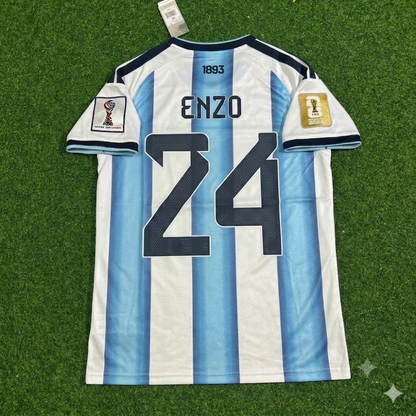 Enzo Fernandez Argentina 2026 World Cup Football Jersey Kit
