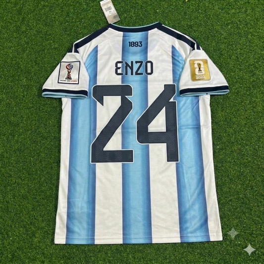 Enzo Fernandez Argentina 2026 World Cup Football Jersey Kit