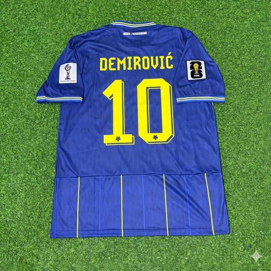 Ermedin Demirovic Bosnia and Herzegovina 2026 World Cup Blue Football Jersey