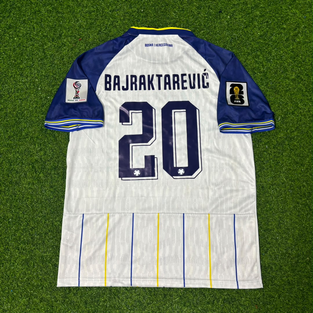 Esmir Bajraktarevic Bosnia and Herzegovina 2026 World Cup Away White Football Jersey
