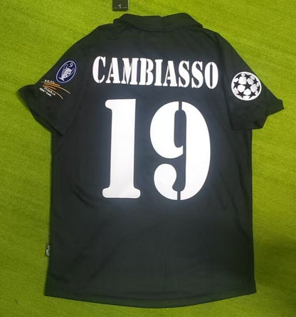 Esteban Cambiasso 2002 2003 Schwarzes Retro-Trikot
