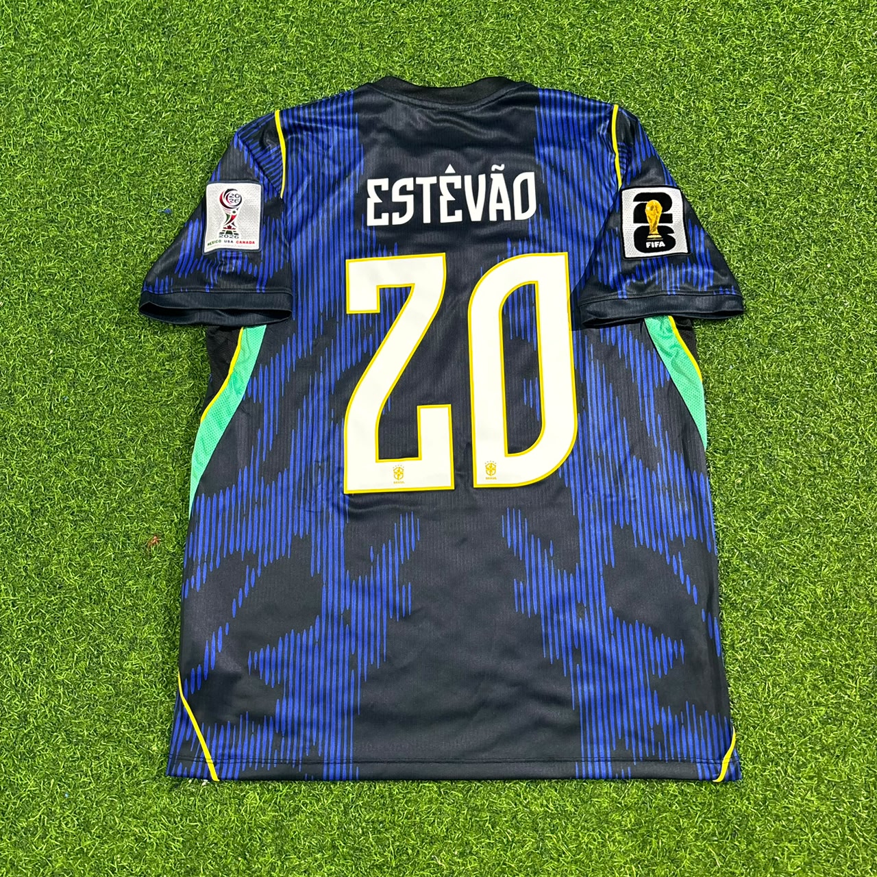Estêvão Willian 20# Brazil 2026 World Cup Blue Away Jersey Trikot