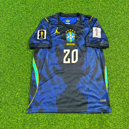 Estêvão Willian 20# Brazil 2026 World Cup Blue Away Jersey Trikot