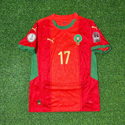 Ez Abde Ezzalzouli Morocco AFCON 2025 Red New Season Football Jersey