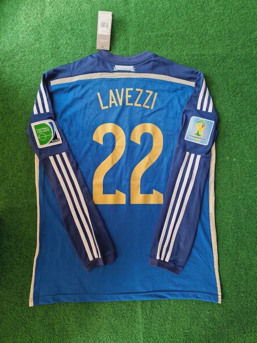 Ezequiel Lavezzi Argentina 2014 World Cup Retro Football Jersey