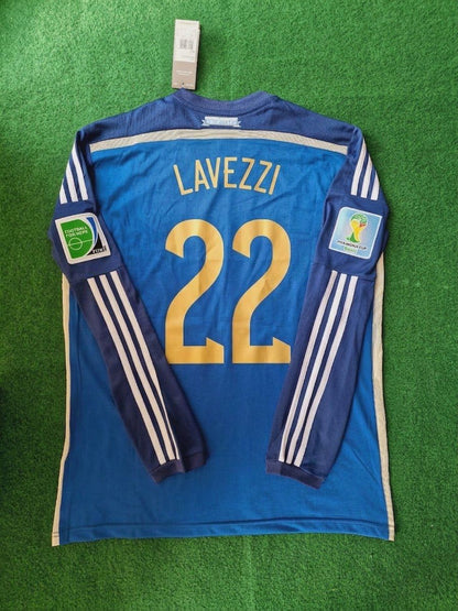 Ezequiel Lavezzi Argentina 2014 World Cup Retro Football Jersey