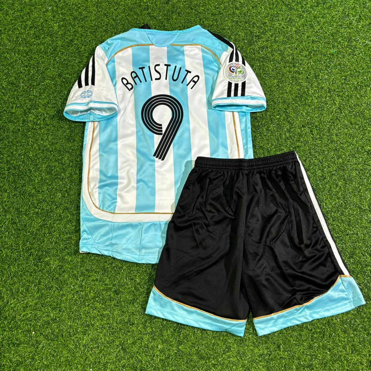 Gabriel Batistuta Argentina Kids Retro Football Jersey