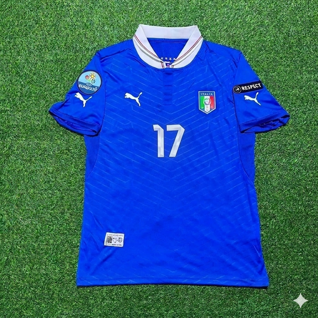 Fabio Quagliarella 17- Italy Euro 2012 Retro Home Jersey