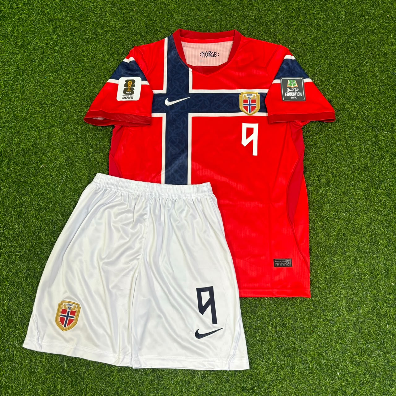 Erling Braut Haaland Norway 2026 World Cup Kids Football Jersey