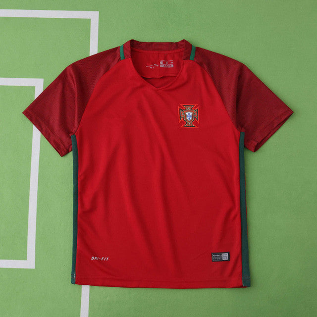 Portugal 2016 Season Home kids  Retro Jersey Trikot Soccer Shirt