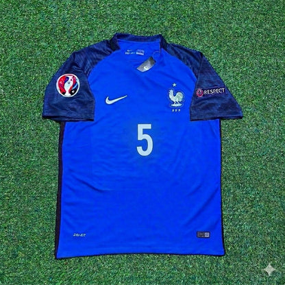 N’golo Kante #5 France Euro 2016 Home Retro Football Jersey