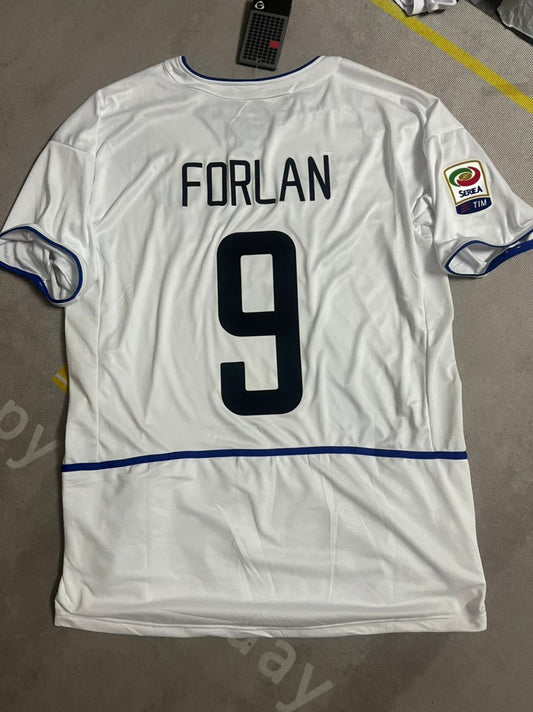 Diego Forlán Inter White Retro Jersey