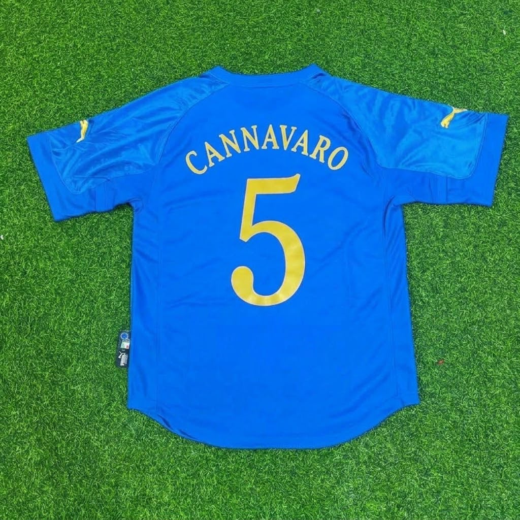 Fabio Cannavaro Italy 2004-2005 World Cup Home Retro Jersey