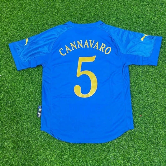 Fabio Cannavaro Italy 2004-2005 World Cup Home Retro Jersey