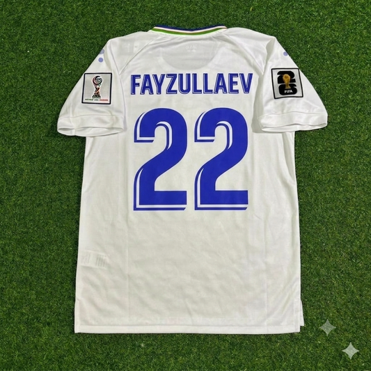 Abbosbek Fayzullaev Uzbekistan 2026 World Cup Football Jersey