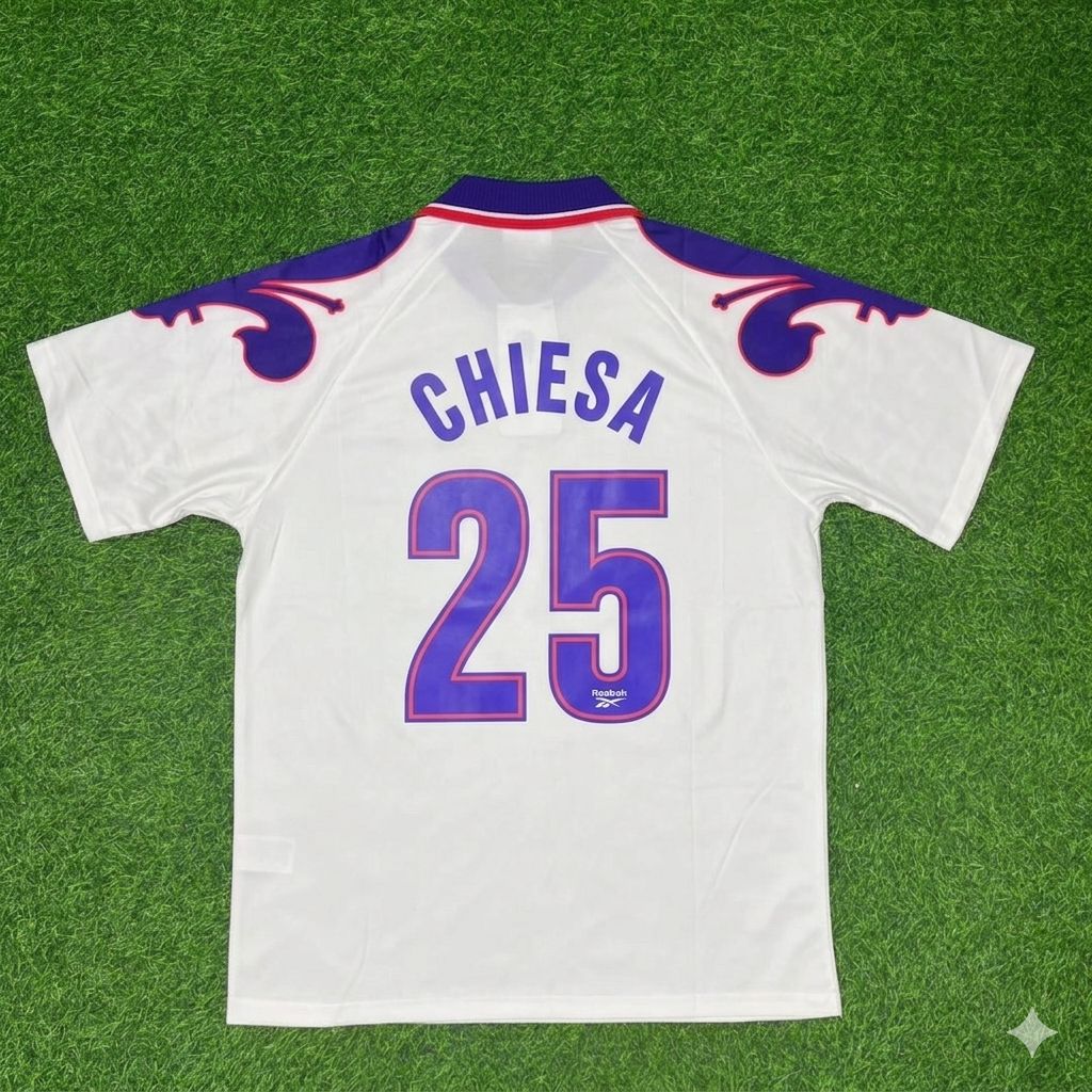 Federico Chiesa Fiorentina Retro White Football Jersey