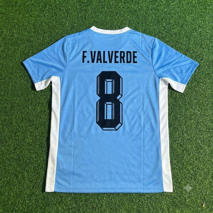 Federico Valverde #8 Uruguay World Cup Special Edition Blue Football Jersey