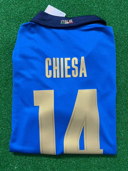 Federico Chiesa – Italy EURO 2020 Final Retro Soccer Jersey – | Trikot | Maillot Soccer Shirt