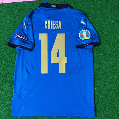 Federico Chiesa – Italy EURO 2020 Final Retro Soccer Jersey – | Trikot | Maillot Soccer Shirt