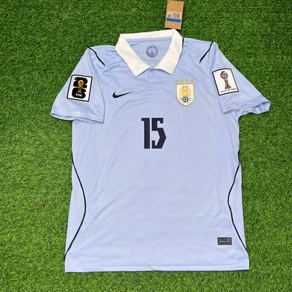 Federico Valverde #15 Kids Uruguay 2026 World Cup Home Sky Blue Football Jersey