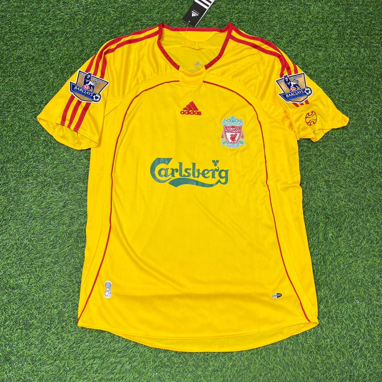 Fernando Torres Liverpool 2006/2007 Yellow Retro Football Jersey Kit