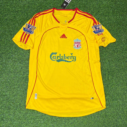 Fernando Torres Liverpool 2006/2007 Yellow Retro Football Jersey Kit