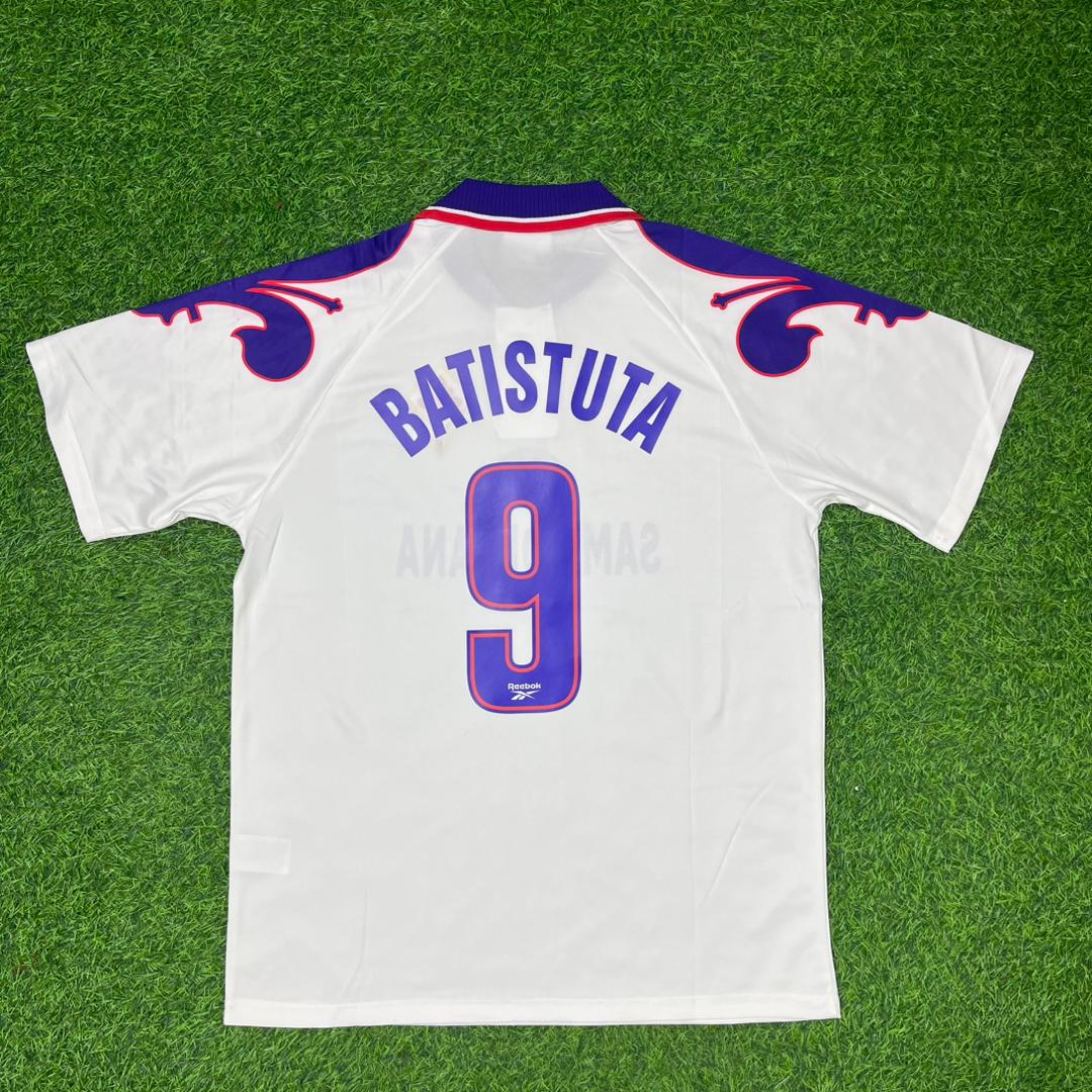 Gabriel Batistuta Fiorentina 1995-1996 White Retro Football Jersey