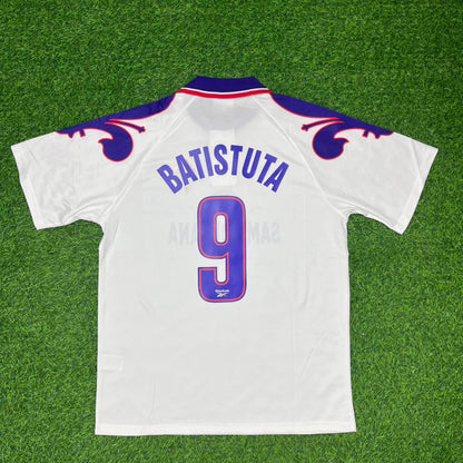 Gabriel Batistuta Fiorentina 1995-1996 White Retro Football Jersey