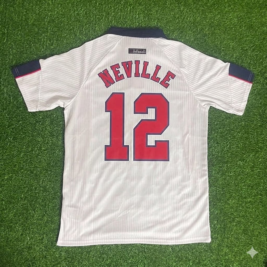 Gary Neville England 1998 World Cup Retro Jersey
