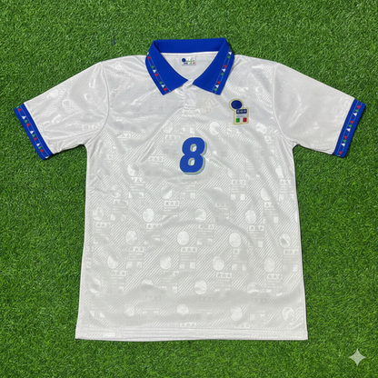 Dino Baggio Italy 1994 World Cup White Retro Football Jersey Kit