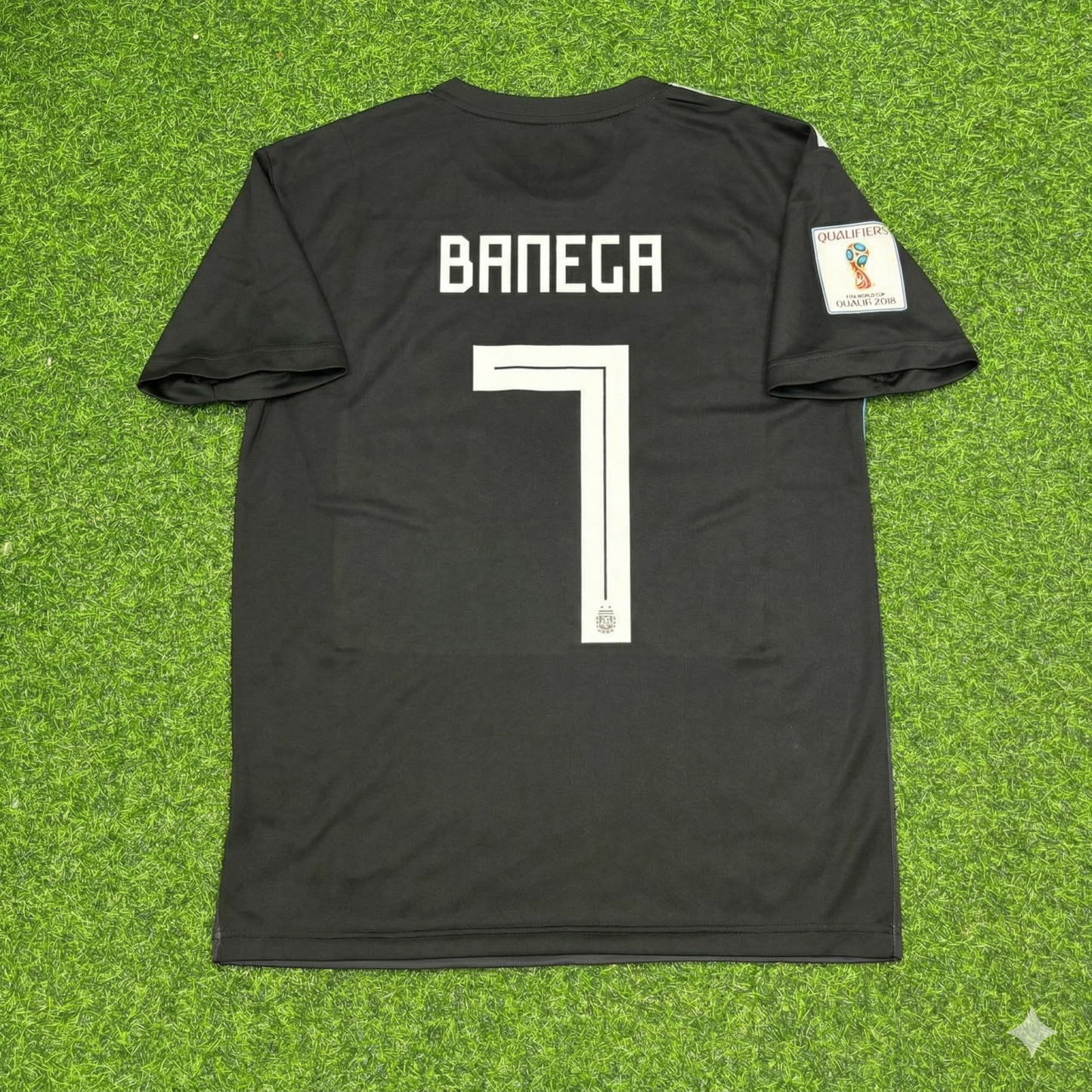 Ever Banega Argentina 2018 World Cup Black Retro Football Jersey