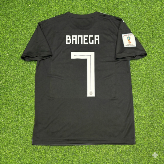 Ever Banega Argentina 2018 World Cup Black Retro Football Jersey