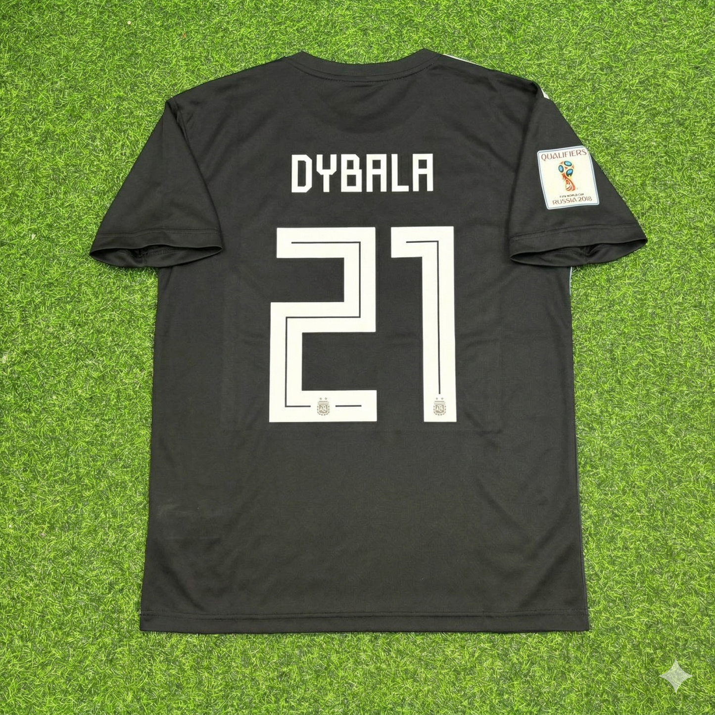 Paulo Dybala Argentinien WM 2018 Schwarzes Retro-Fußballtrikot