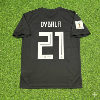 Paulo Dybala Argentinien WM 2018 Schwarzes Retro-Fußballtrikot