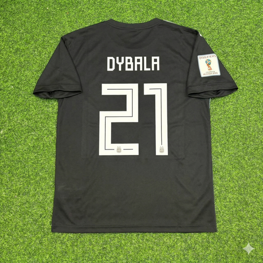 Paulo Dybala Argentina 2018 World Cup Black Retro Football Jersey