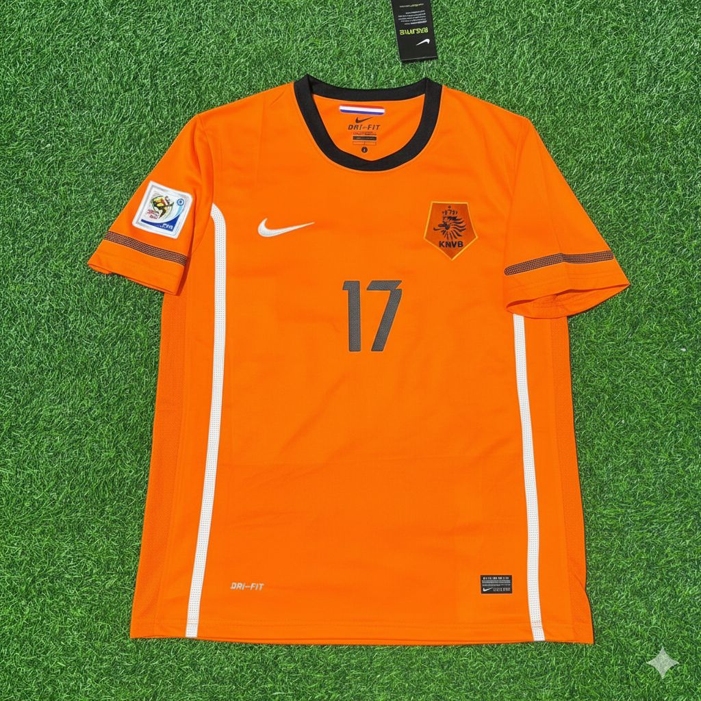 Ibrahim Afellay Netherlands 2010 World Cup Final Football Jersey Kit