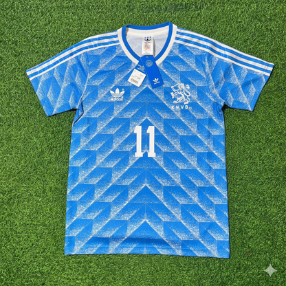 Arjeen Robben Netherlands Blue Retro Football Jersey Kit