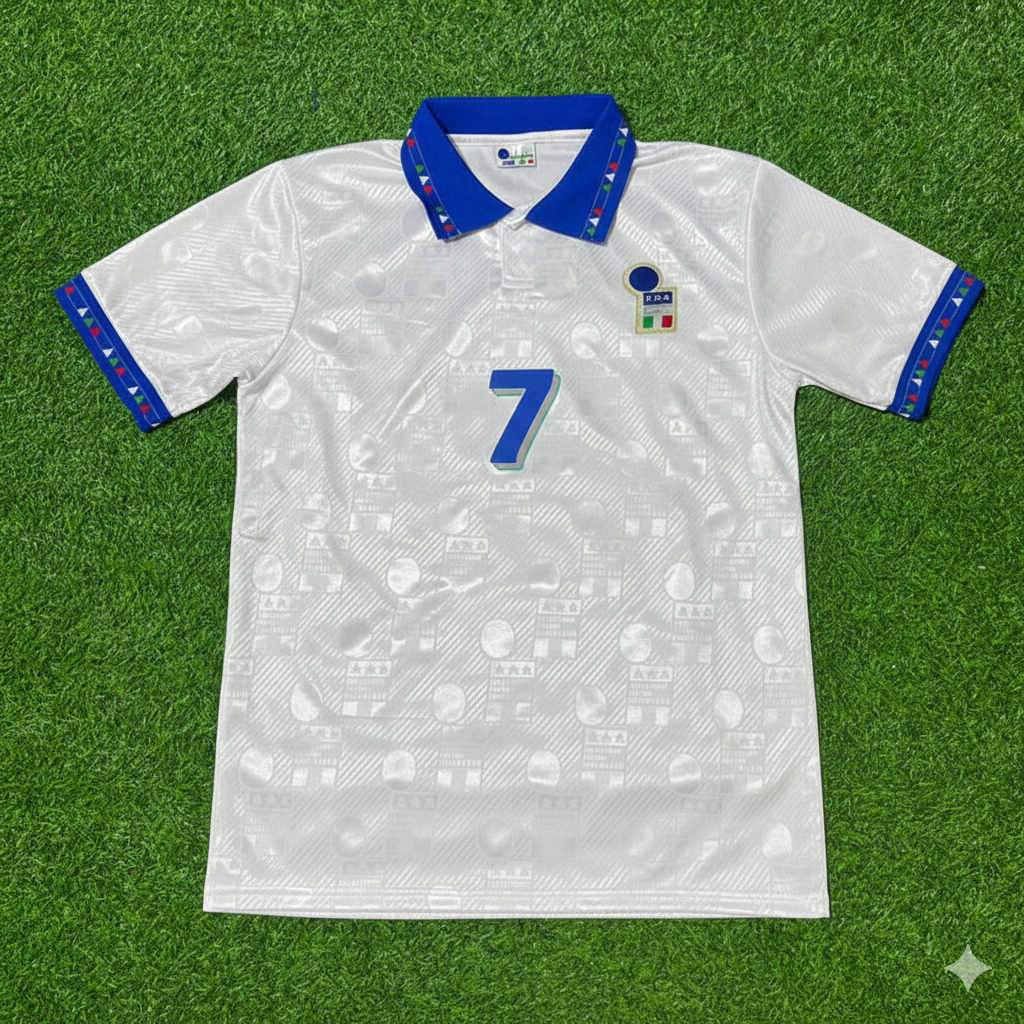 Roberto Donadoni Italy 1994 World Cup White Retro Football Jersey Kit