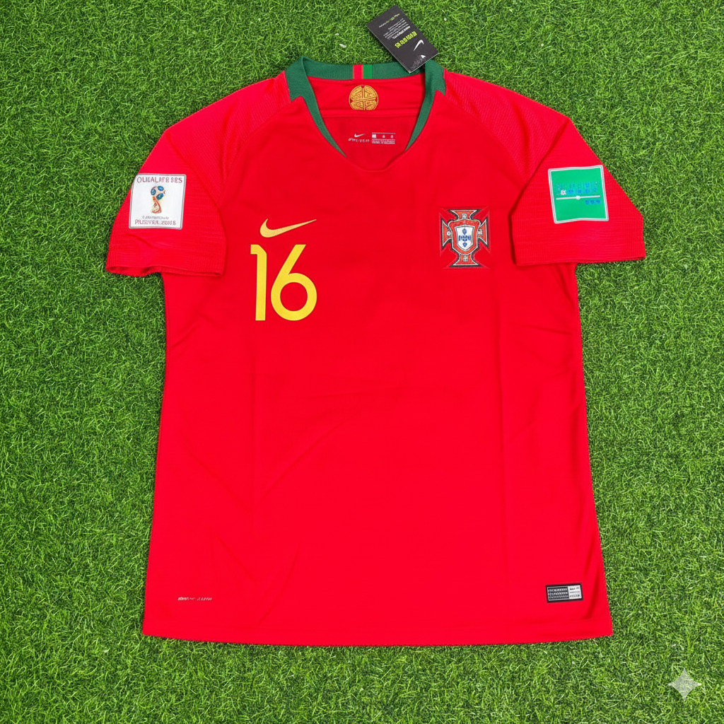 Bruno Fernandes Portugal 2018 World Cup Red Retro Football Jersey