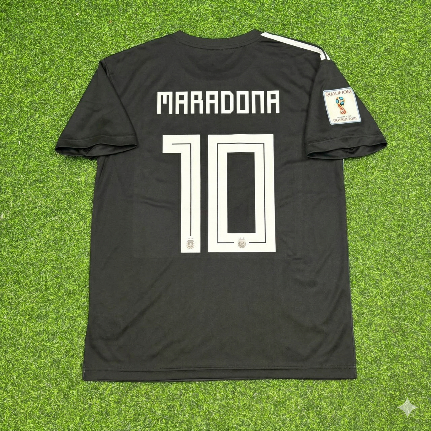 Diego Armando Maradona Argentina Black Retro Football Jersey
