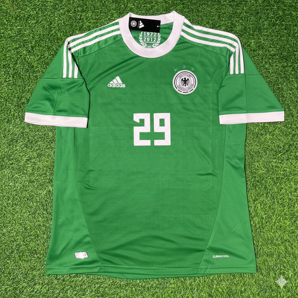 Per Mertesacker Germany EURO 2012 Green Retro Football Jersey