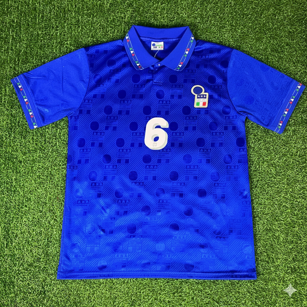 Franco Baresi 1994 World Cup Italy Retro Jersey Maillot Trikot Maglia Soccer Shirt