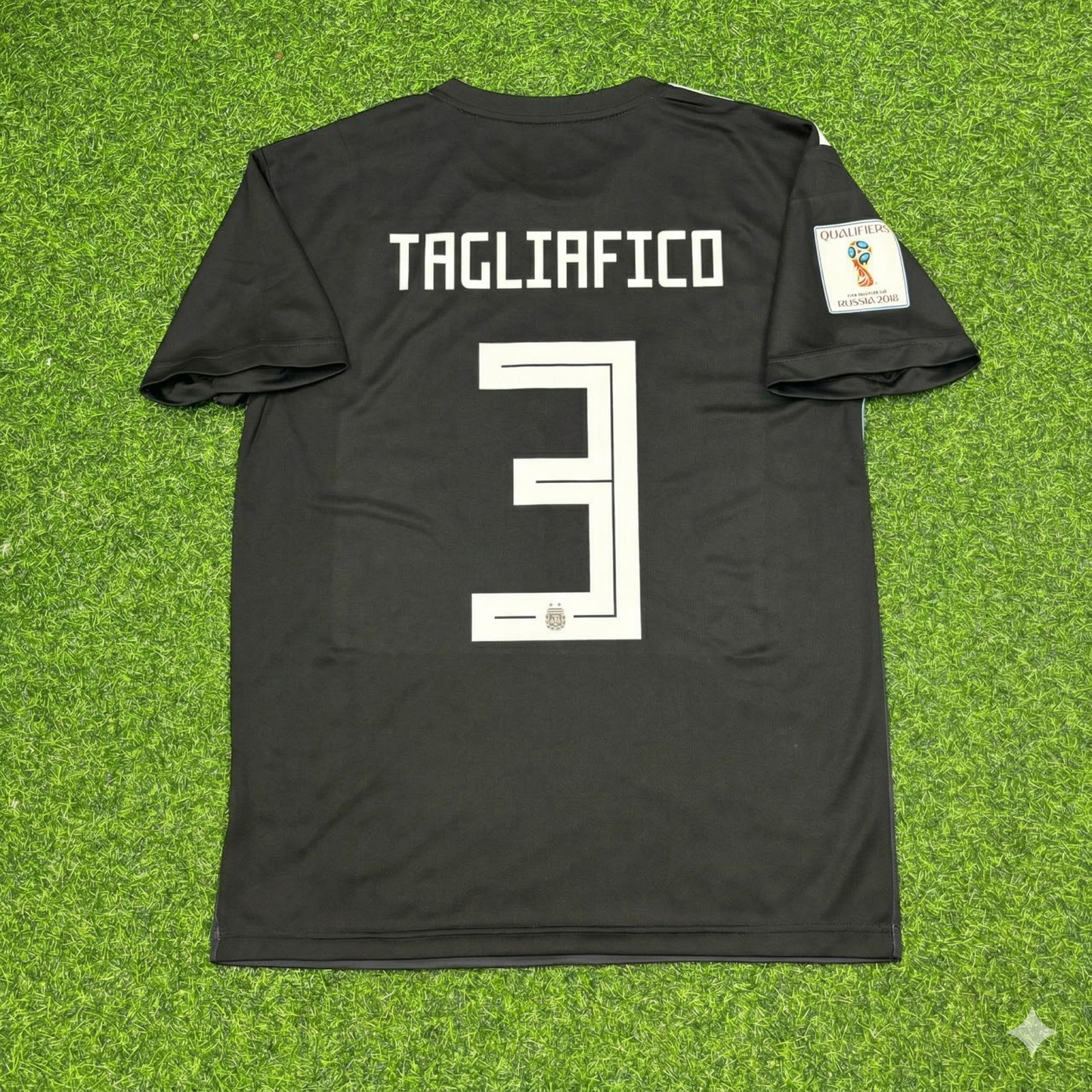 Nicolas Tagliafico Argentina 2018 World Cup Black Retro Football Jersey