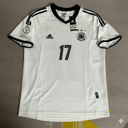 Marco Bode Germany Deutschland 2002 World Cup Japan Korea White Retro Jersey Trikot