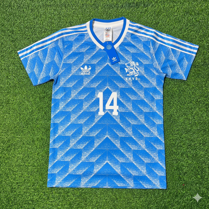 Johan Cruyff Netherlands Blue Retro Football Jersey Kit