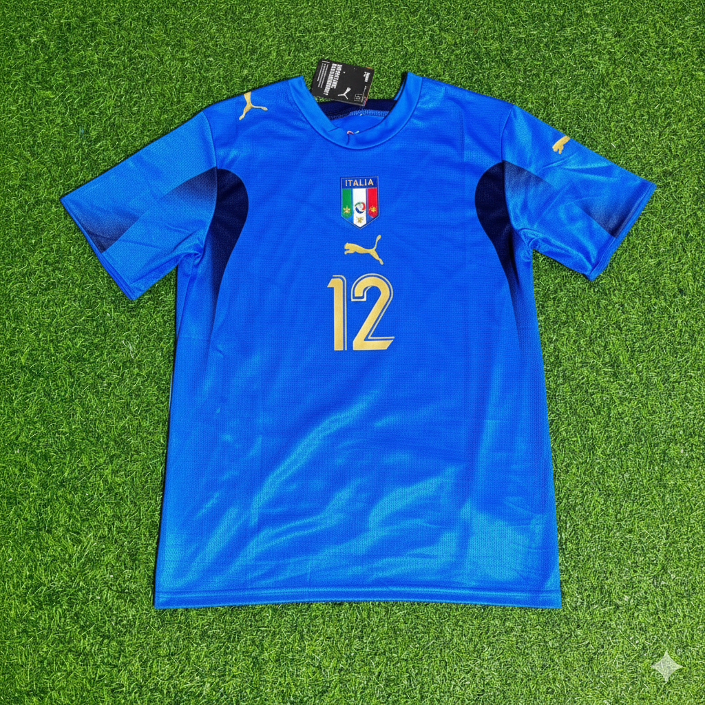 Angelo Peruzzi 12 - Italy 2006 World Cup Final Retro Jersey Maillot Trikot Maglia Soccer Shirt