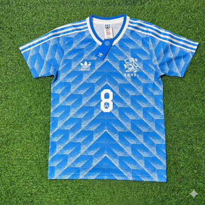 Frank Rijkaard Netherlands 1988 Blue Retro Football Jersey Kit