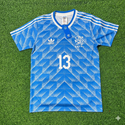 Johan Neeskens Netherlands Blue Retro Football Jersey Kit